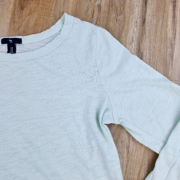 ☔️🍑Gap Mint Green Lightweight Long Sleeve Top Medium - Picture 4 of 10